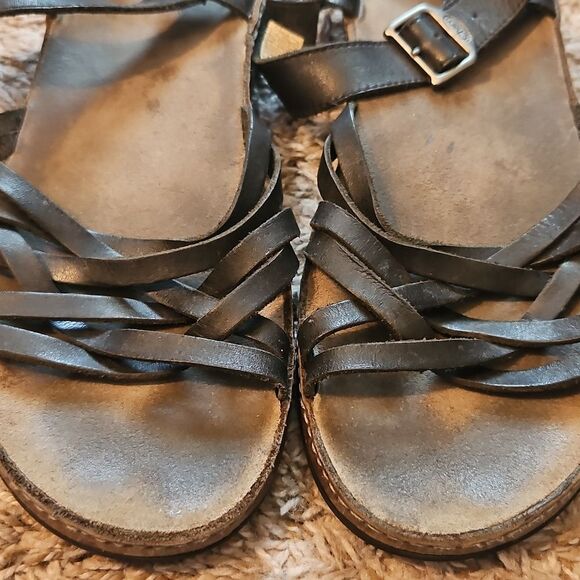Chaco Women's Leather Strappy Sandals Black Size 9 EU 40 - Picture 2 of 7